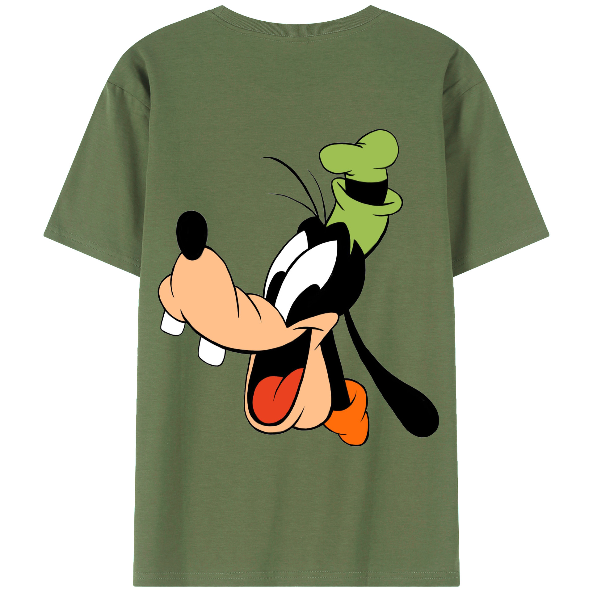 ミッキーマウス Mickey Mouse 綿100％ メンズ半袖Tシャツ（バックプリント） 通気性